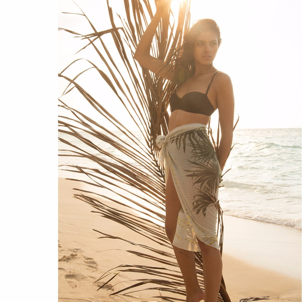 Cuyana Tropical Print Pareu | cotton-modal scarf